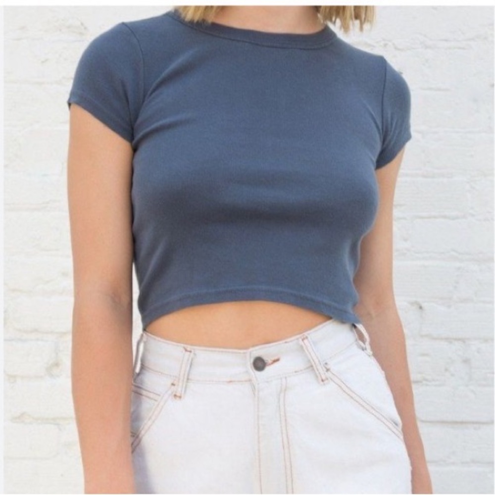 brandy faded navy blue Ashlyn baby tee